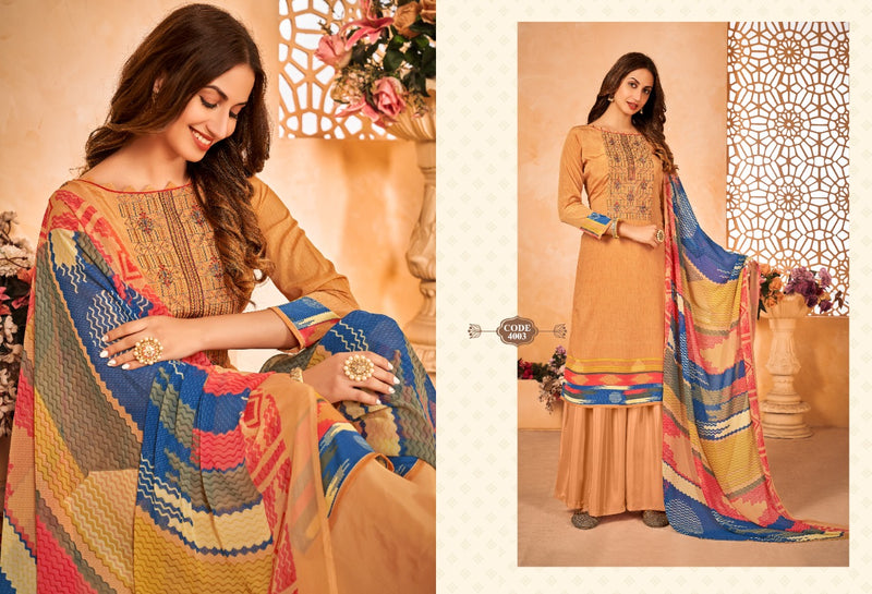 Pakiza Volume 4 French Crape Causal Wear Salwar Suit