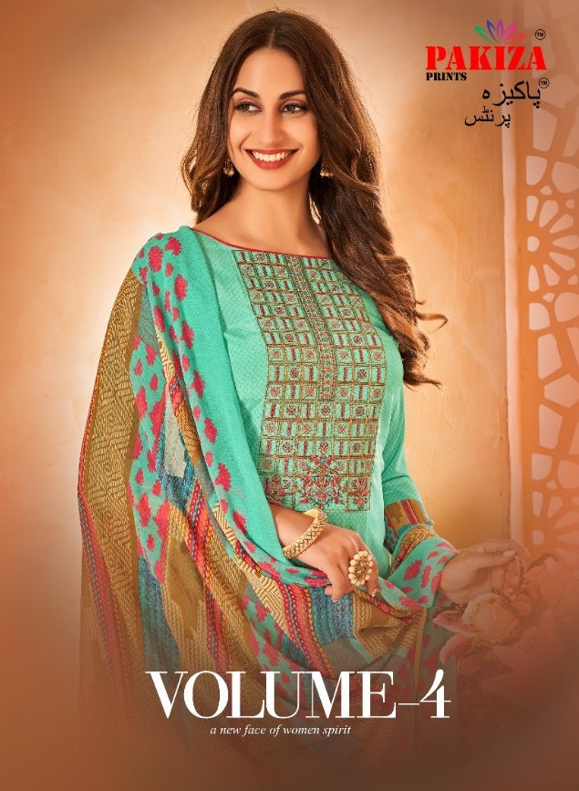 Pakiza Volume 4 French Crape Causal Wear Salwar Suit