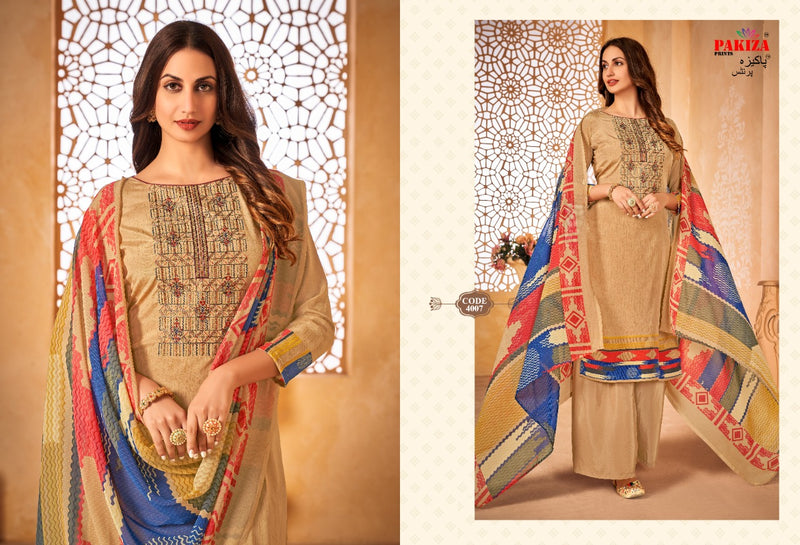 Pakiza Volume 4 French Crape Causal Wear Salwar Suit