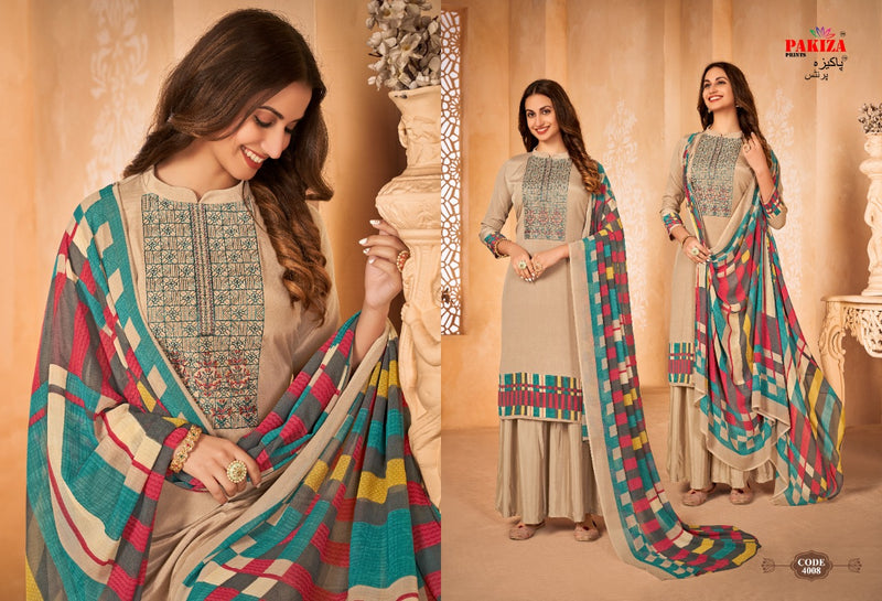 Pakiza Volume 4 French Crape Causal Wear Salwar Suit