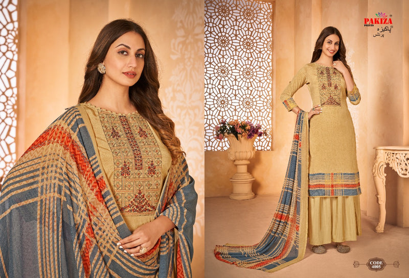 Pakiza Volume 4 French Crape Causal Wear Salwar Suit