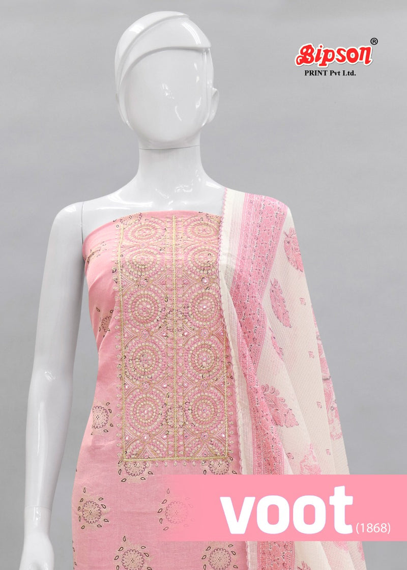 Bipson Fashion Voot 1868 Cambric Cotton Designer Festive Wear Salwar Suits