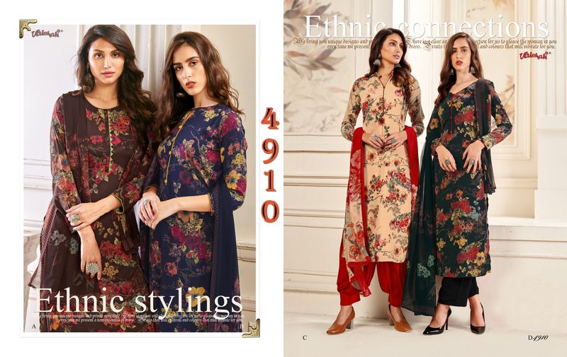 Vaishali 4900 Series Crepe Digital Printed Salwar Suit