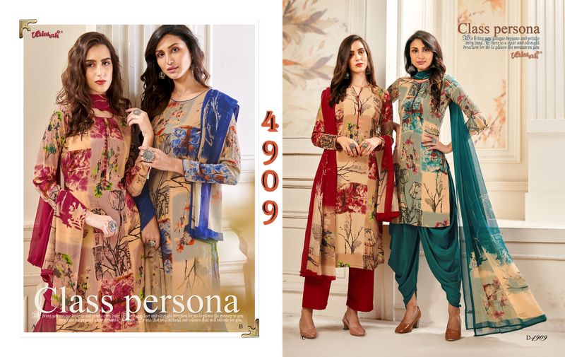 Vaishali 4900 Series Crepe Digital Printed Salwar Suit