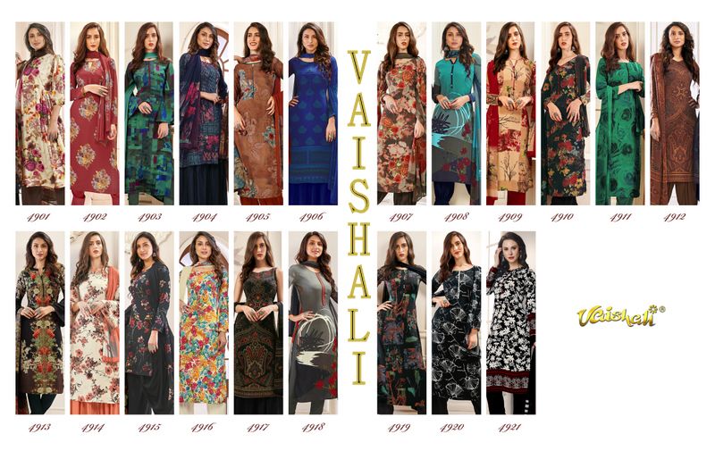 Vaishali 4900 Series Crepe Digital Printed Salwar Suit