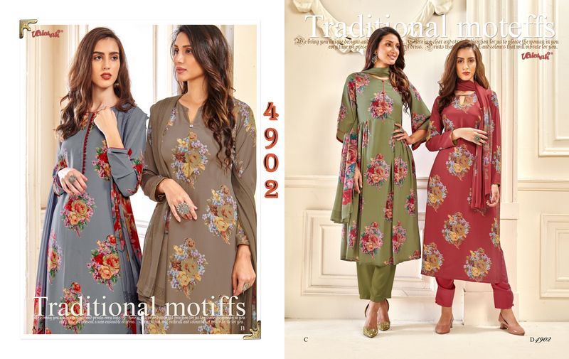Vaishali 4900 Series Crepe Digital Printed Salwar Suit