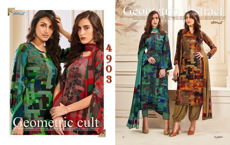Vaishali 4900 Series Crepe Digital Printed Salwar Suit