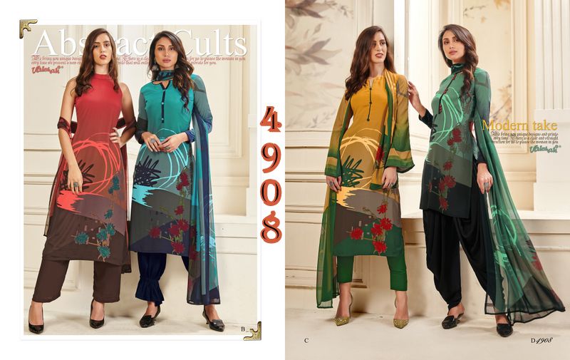 Vaishali 4900 Series Crepe Digital Printed Salwar Suit