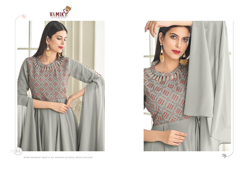 Vamika Fashion Vihana Georgette With Heavy  Embroidery  With Handwork gown