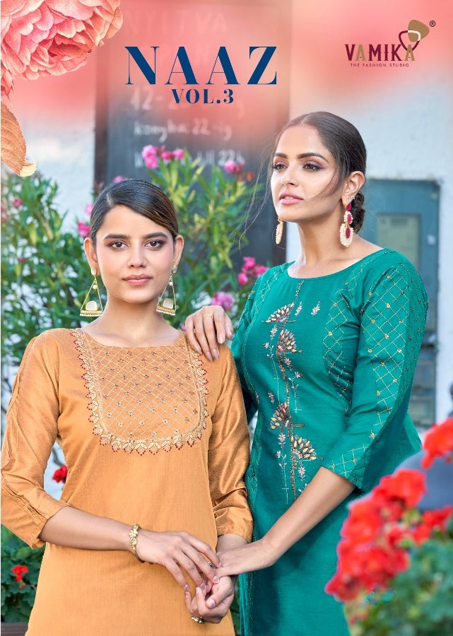 Vamika Naaz Vol 3 Viscose Silk Fancy Readymade Kurti