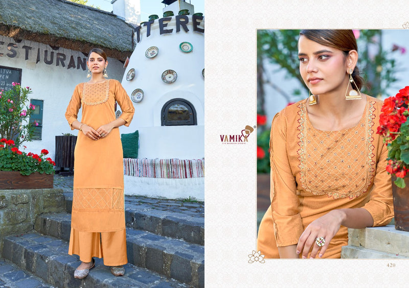 Vamika Naaz Vol 3 Viscose Silk Fancy Readymade Kurti
