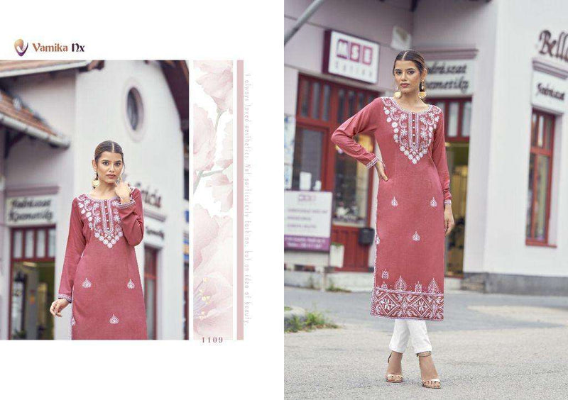 Vamika Rooh Vol 2 Pure Rayon Viscose Lucknowi Kurti Wear
