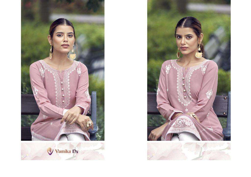 Vamika Rooh Vol 2 Pure Rayon Viscose Lucknowi Kurti Wear