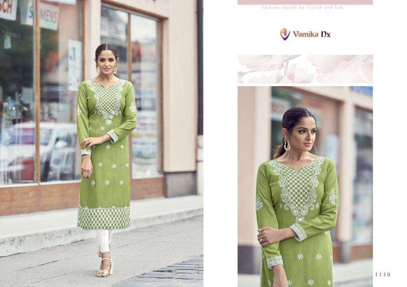 Vamika Rooh Vol 2 Pure Rayon Viscose Lucknowi Kurti Wear