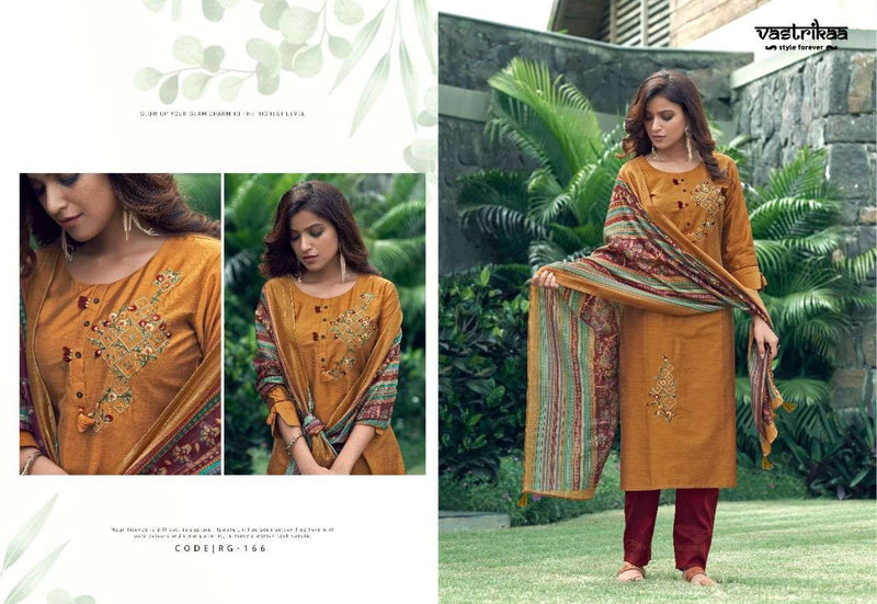 Vastrikaa Majesty Vol 5 Chanderi Silk With Heavy Work Readymade Kurti Bottom With Dupatta