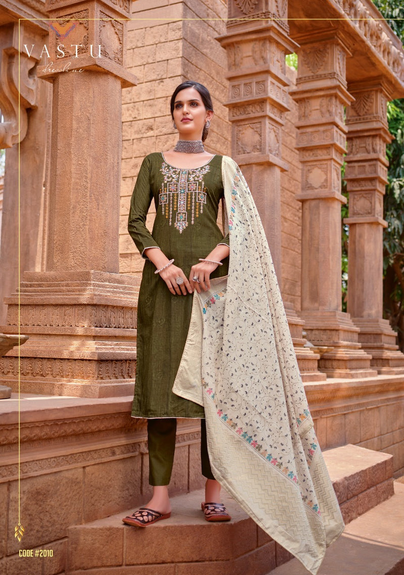 Vastu Tex Malhar Vol 2 Cotton Satin Print With Exclusive Work Salwar Suit