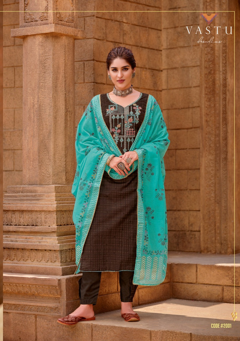 Vastu Tex Malhar Vol 2 Cotton Satin Print With Exclusive Work Salwar Suit