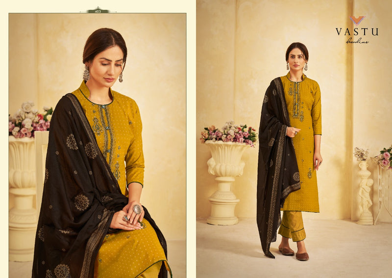Vastu Tex Netra Vol 4 Lawn Cotton Print With Heavy Work Salwar Suit