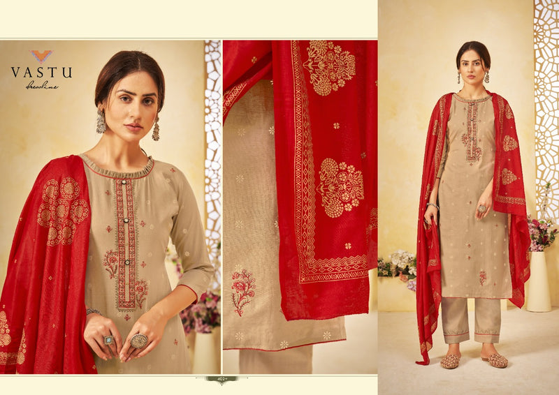 Vastu Tex Netra Vol 4 Lawn Cotton Print With Heavy Work Salwar Suit