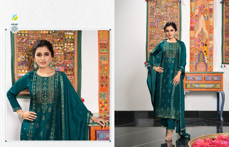 Vinay Fashion Llp Pure Viscose Dola Jacquard With Meena Work Kurti