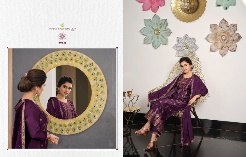 Vinay Fashion Llp Pure Viscose Dola Jacquard With Meena Work Kurti