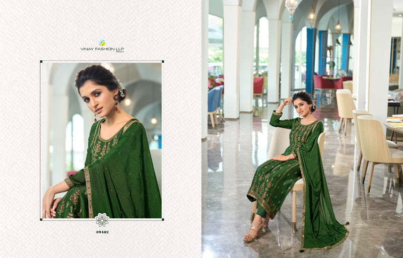 Vinay Fashion Llp Pure Viscose Dola Jacquard With Meena Work Kurti
