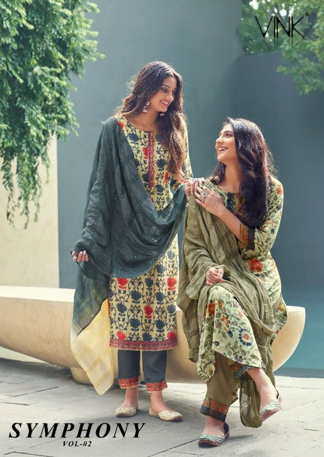 Vink Symphony Vol 2 Pure Muslin In Kurta And Pants