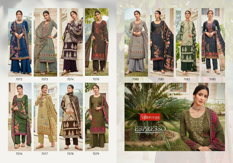 Vishwam Fabrics Espresso vol 5 Crepe Heavy Georgette Salwar Suit