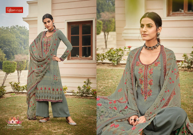 Vishwam Fabrics Espresso vol 5 Crepe Heavy Georgette Salwar Suit