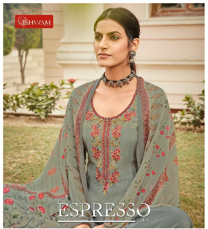Vishwam Fabrics Espresso vol 5 Crepe Heavy Georgette Salwar Suit