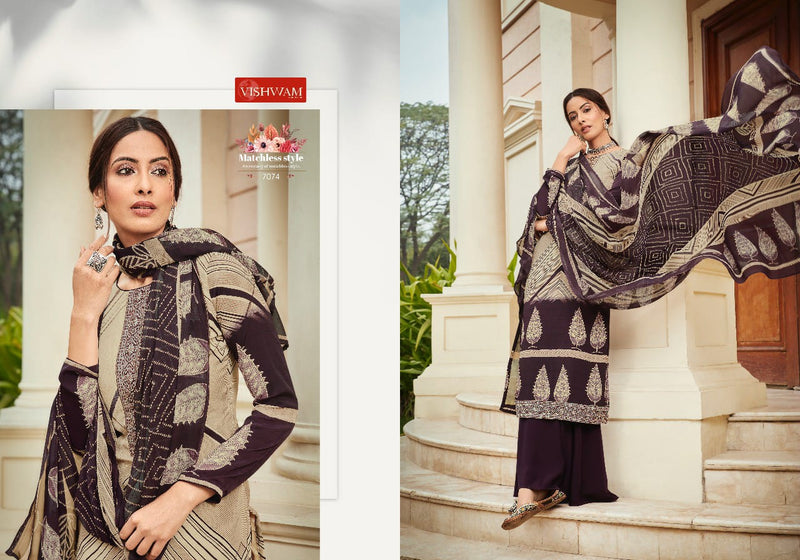 Vishwam Fabrics Espresso vol 5 Crepe Heavy Georgette Salwar Suit