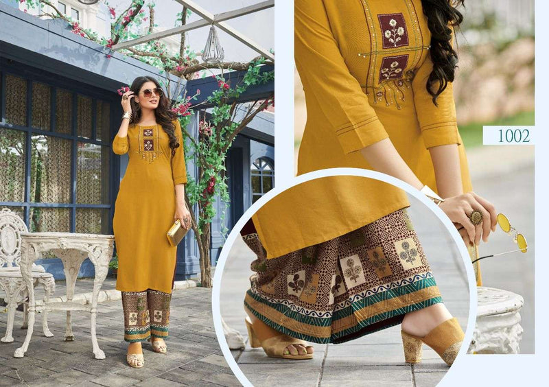 Vitara Fashion Heartloom Fancy Heavy Rayon Embroidery Work Kurti