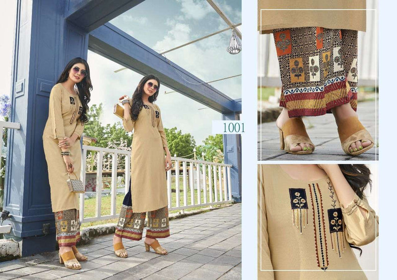 Vitara Fashion Heartloom Fancy Heavy Rayon Embroidery Work Kurti