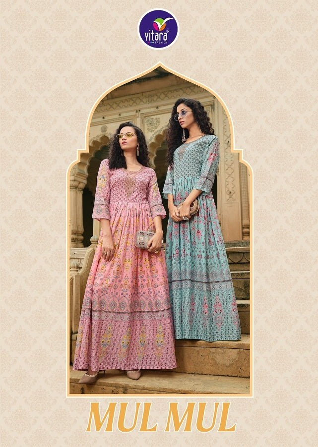 Vitara Fashion Mulmul Lawn Cotton Long Gown
