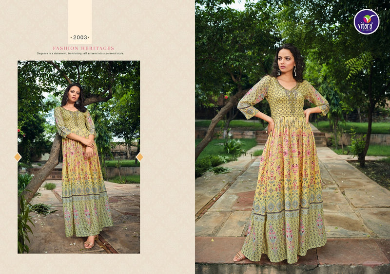 Vitara Fashion Mulmul Lawn Cotton Long Gown