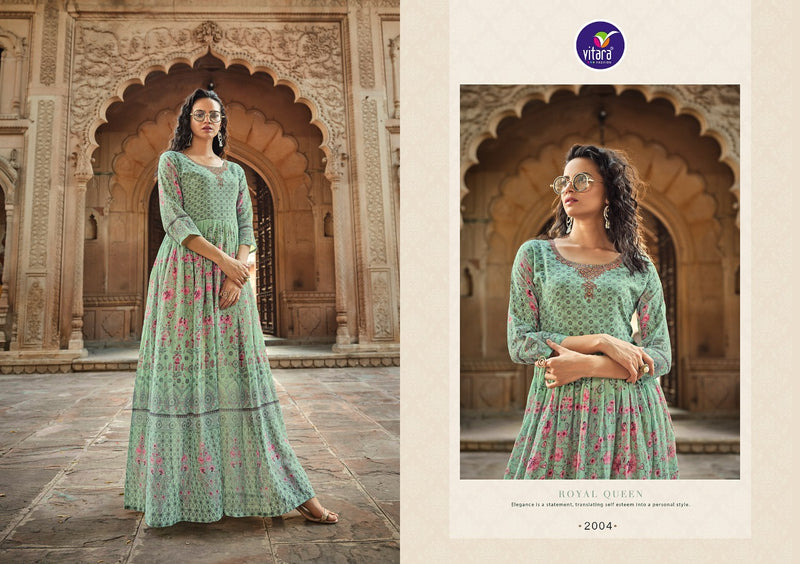 Vitara Fashion Mulmul Lawn Cotton Long Gown