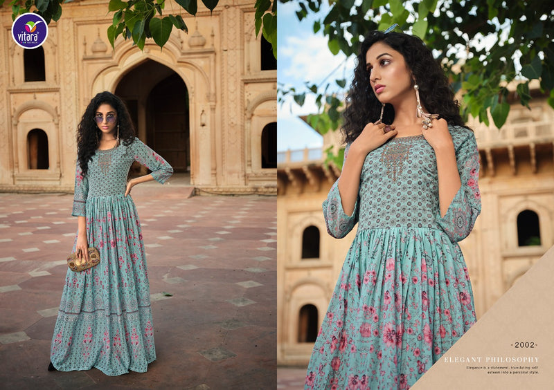 Vitara Fashion Mulmul Lawn Cotton Long Gown