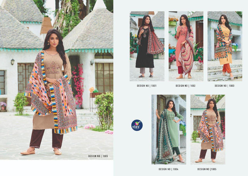 Vitara Fashion Starline Rayon Fabric With Embroidery Kurti