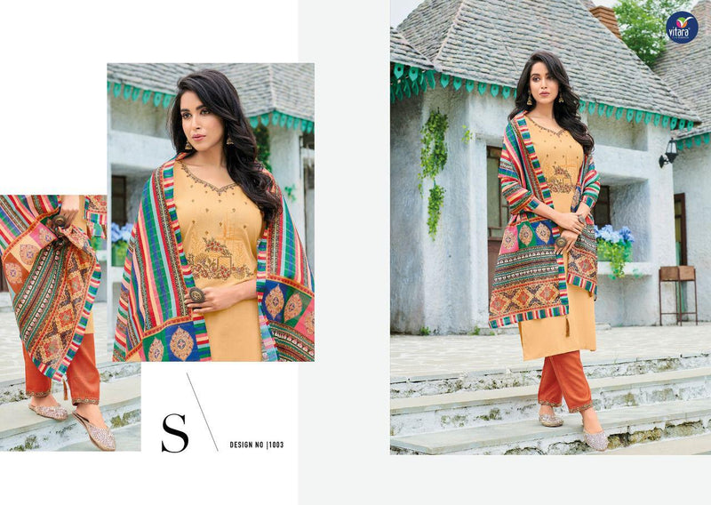 Vitara Fashion Starline Rayon Fabric With Embroidery Kurti