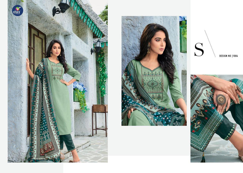 Vitara Fashion Starline Rayon Fabric With Embroidery Kurti