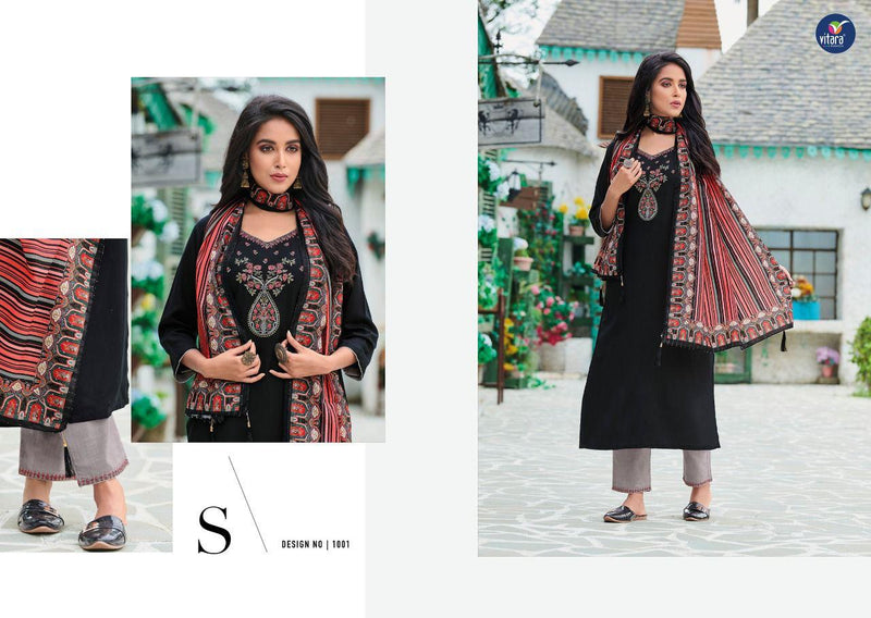 Vitara Fashion Starline Rayon Fabric With Embroidery Kurti