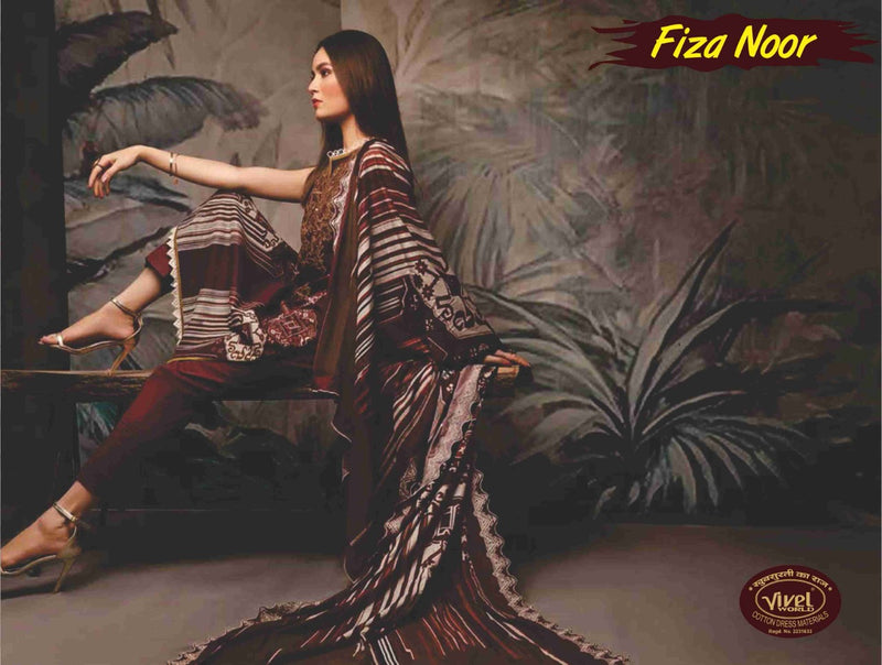 Vivel Words Launched Fiza Noor Lawn Collection Vol 1 Pure Cotton Salwar Suit