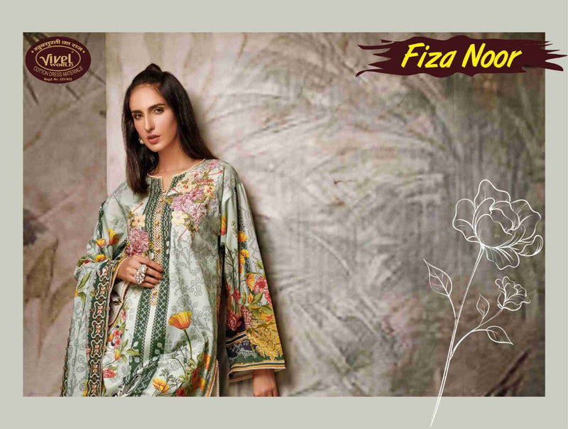 Vivel Words Launched Fiza Noor Lawn Collection Vol 1 Pure Cotton Salwar Suit