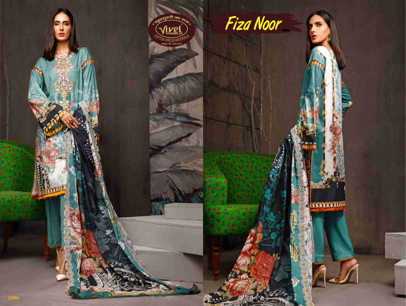 Vivel Words Launched Fiza Noor Lawn Collection Vol 1 Pure Cotton Salwar Suit