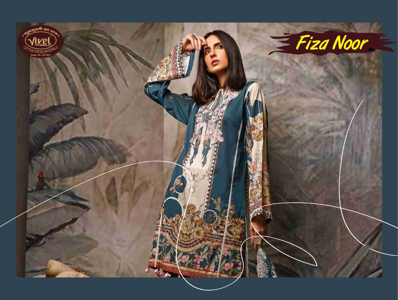 Vivel Words Launched Fiza Noor Lawn Collection Vol 1 Pure Cotton Salwar Suit