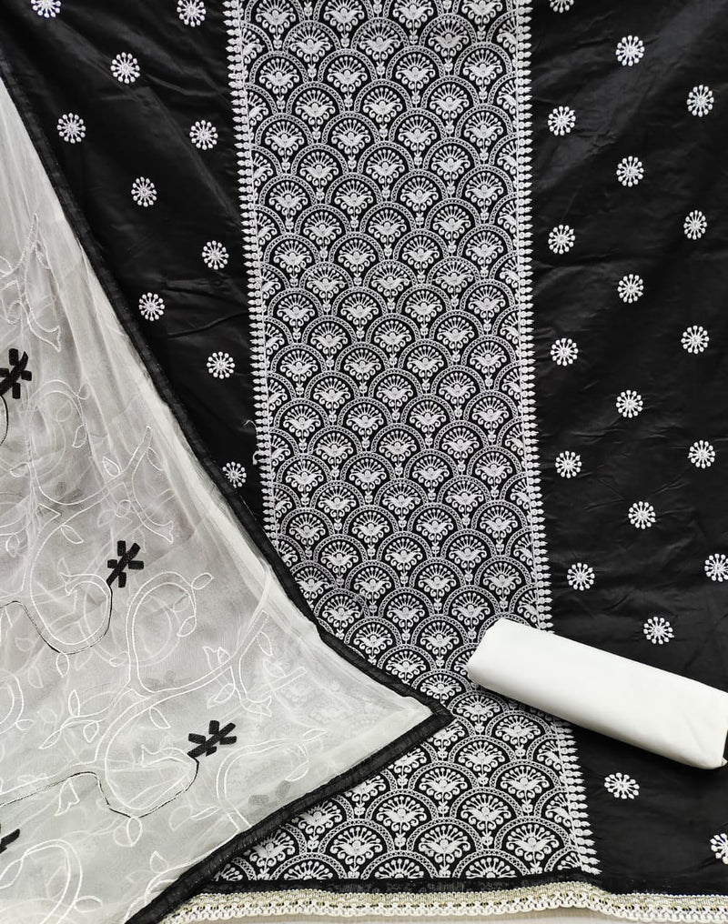 MF White Beauty Vol 2 Cotton Designer Party Wear Salwar Suits With Hand & Embroidery Work