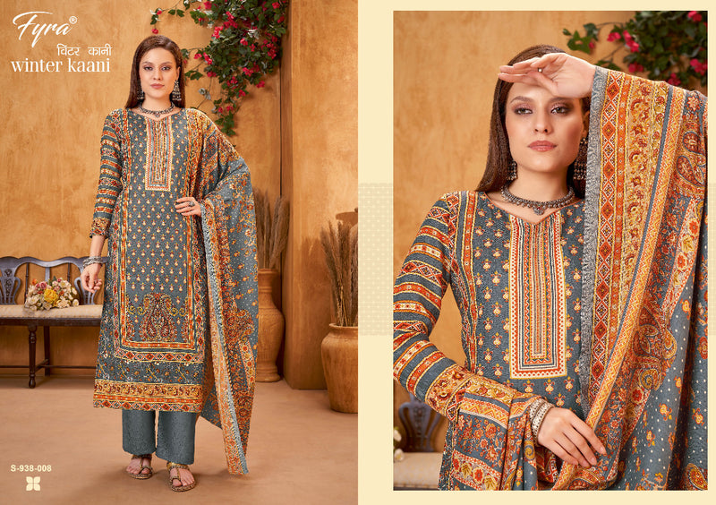 Fyra Winter Kaani Pashmina With Heavy Printed Work Stylish Designer Casual Salwar Kameez