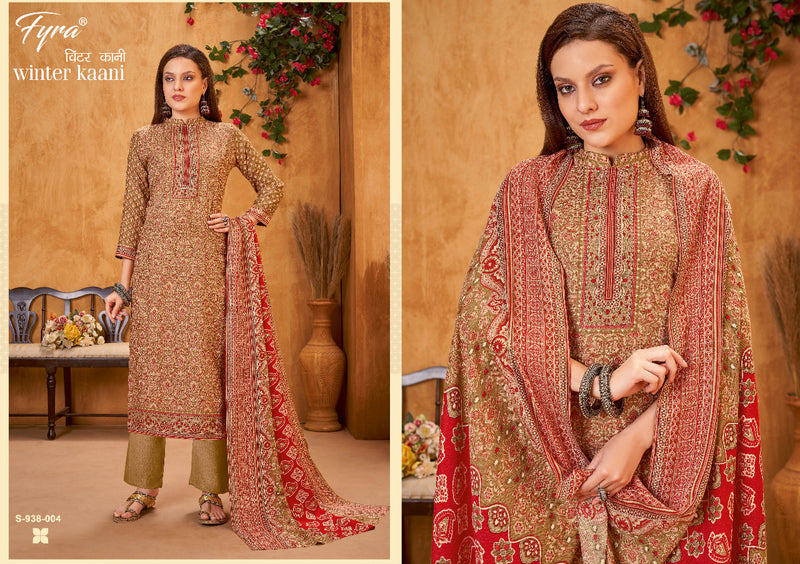 Fyra Winter Kaani Pashmina With Heavy Printed Work Stylish Designer Casual Salwar Kameez