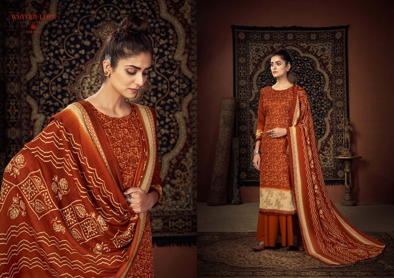 Zulfat Designer Suits Winter Love Pure Pashmina Digital Style Print Caasal  Wear Salwar Suit