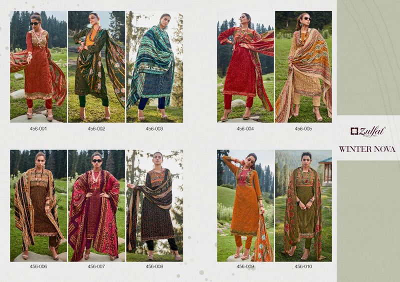 Zulfat Winter Nova Pashmina With Fancy Work Stylish Designer Casual Wear Salwar Kameez